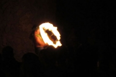 Luau fire dancer