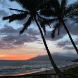 Sunset time at Kamaole II Beach